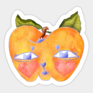 Peachy Punch Cat Sticker